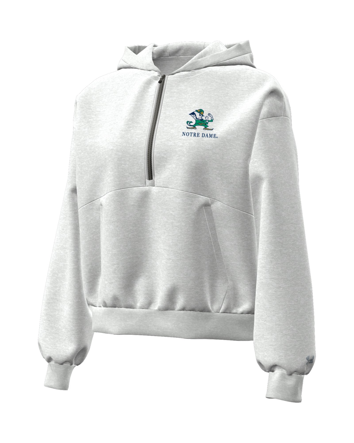 UA Icon Fleece Collegiate Women's ½ Zip Hoodie - Gray
