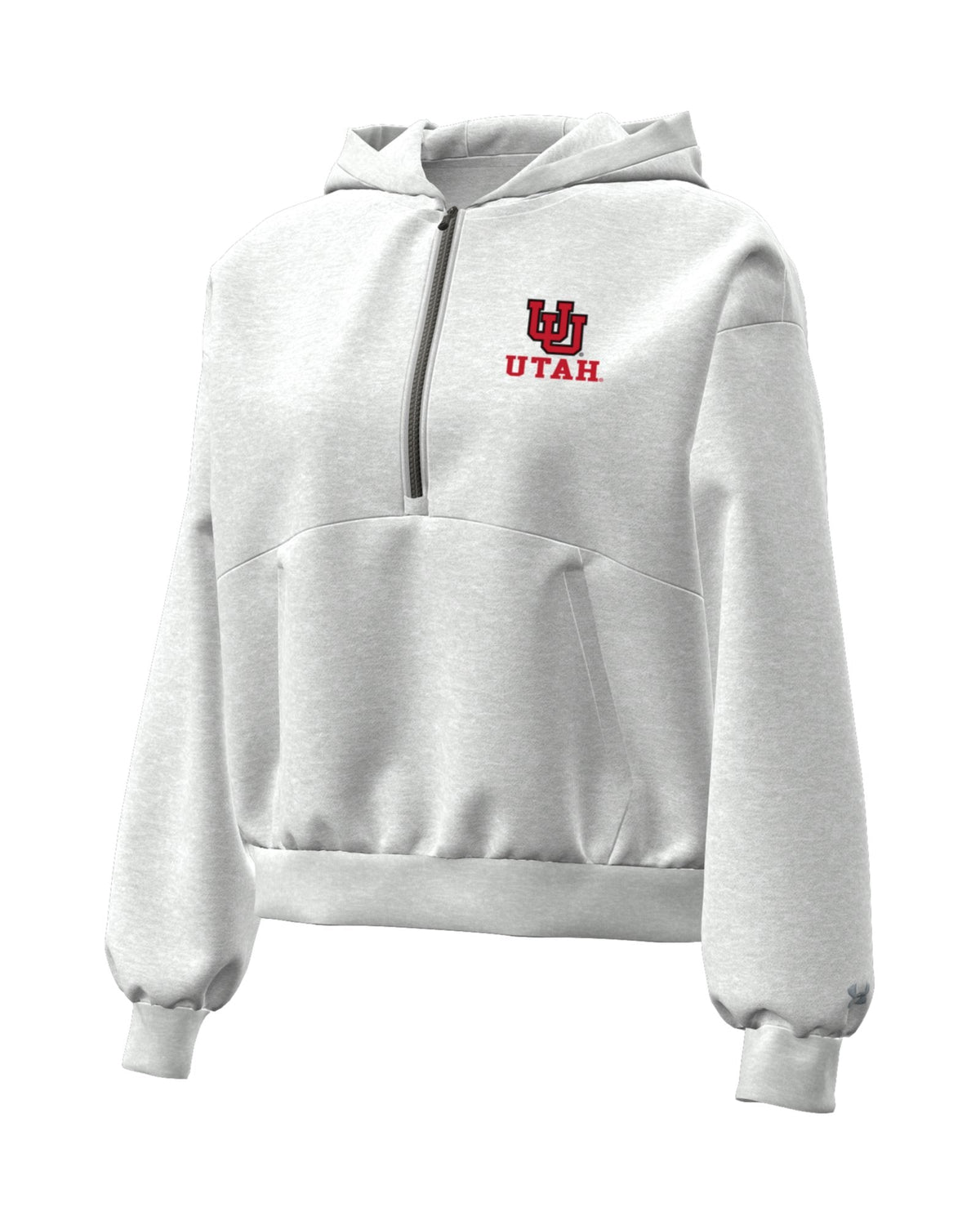 UA Icon Fleece Collegiate Women's ½ Zip Hoodie - Gray
