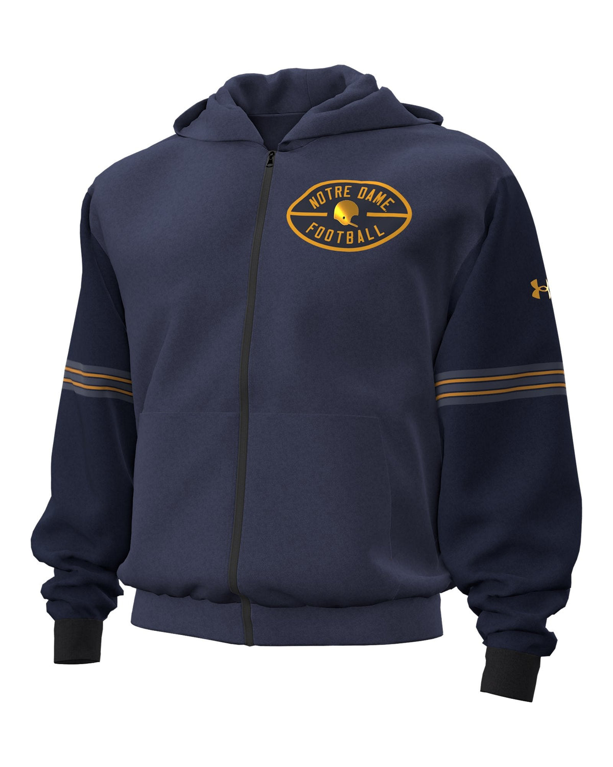 UA Icon Fleece Taped Collegiate Men's Full Zip - Blue