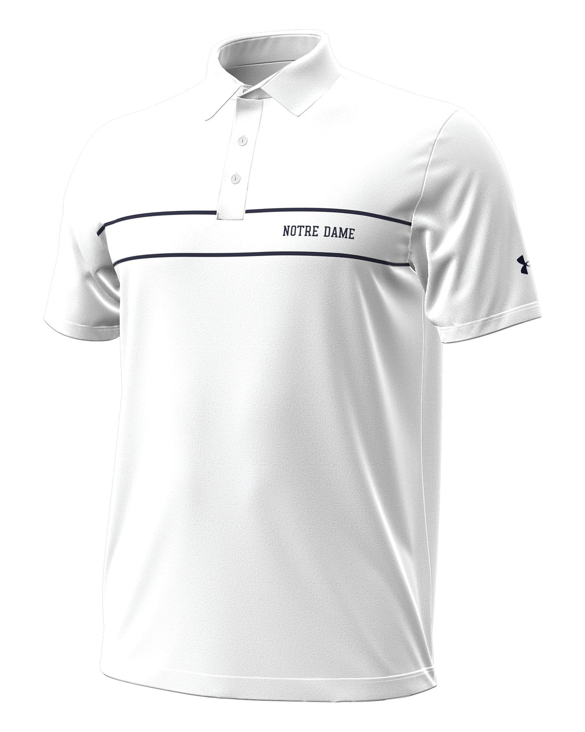 UA Playoff Chest Stripe Collegiate Men's Polo - White