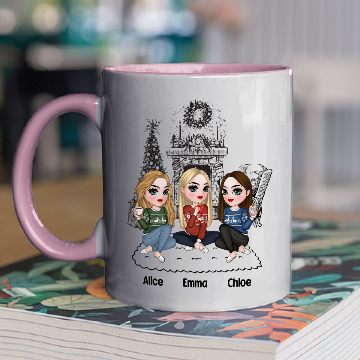Custom Best Friend, Christmas & Birthday Friendship Keepsake Gift • You Lucky Bitch - Personalized Accent Mug