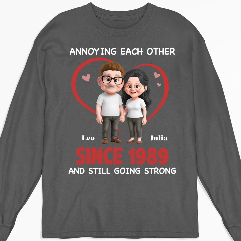 Custom Christmas Anniversary Keepsake Gifts For Husband • Together Forever Cartoon - Personalized Shirt