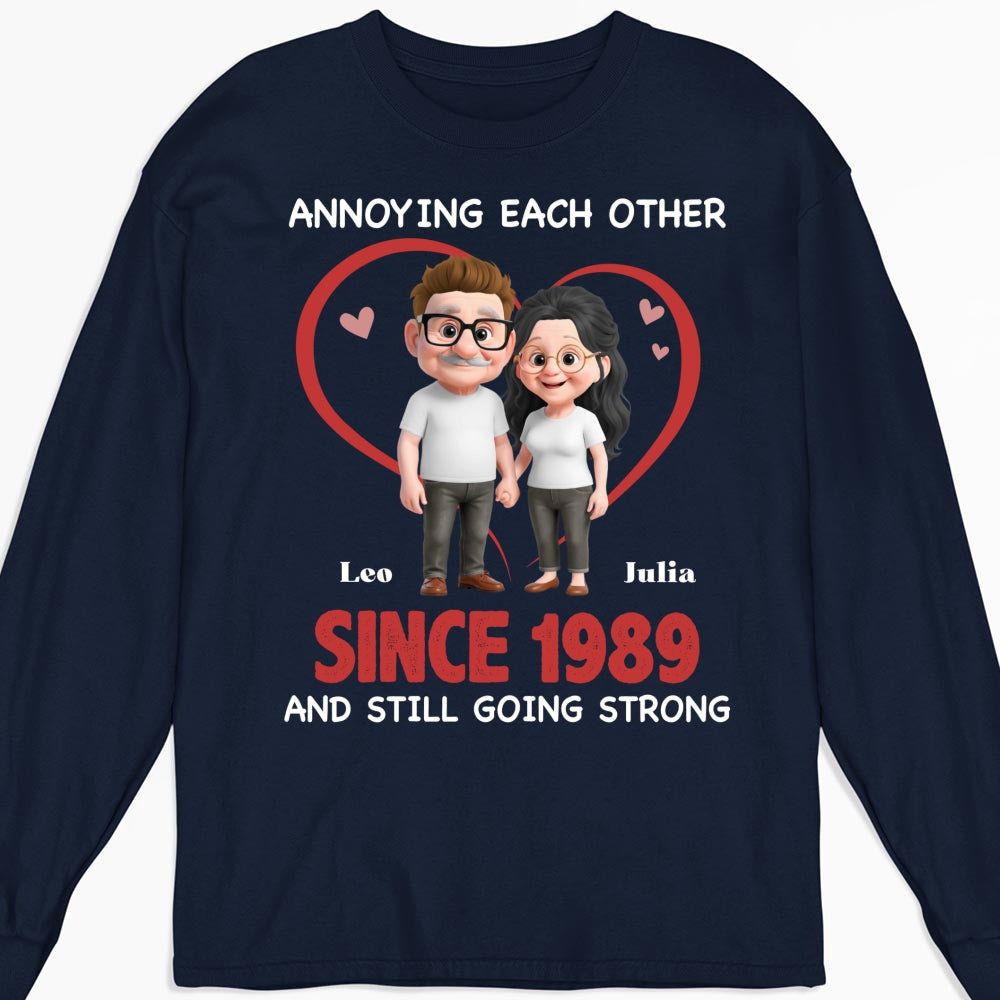 Custom Christmas Anniversary Keepsake Gifts For Husband • Together Forever Cartoon - Personalized Shirt