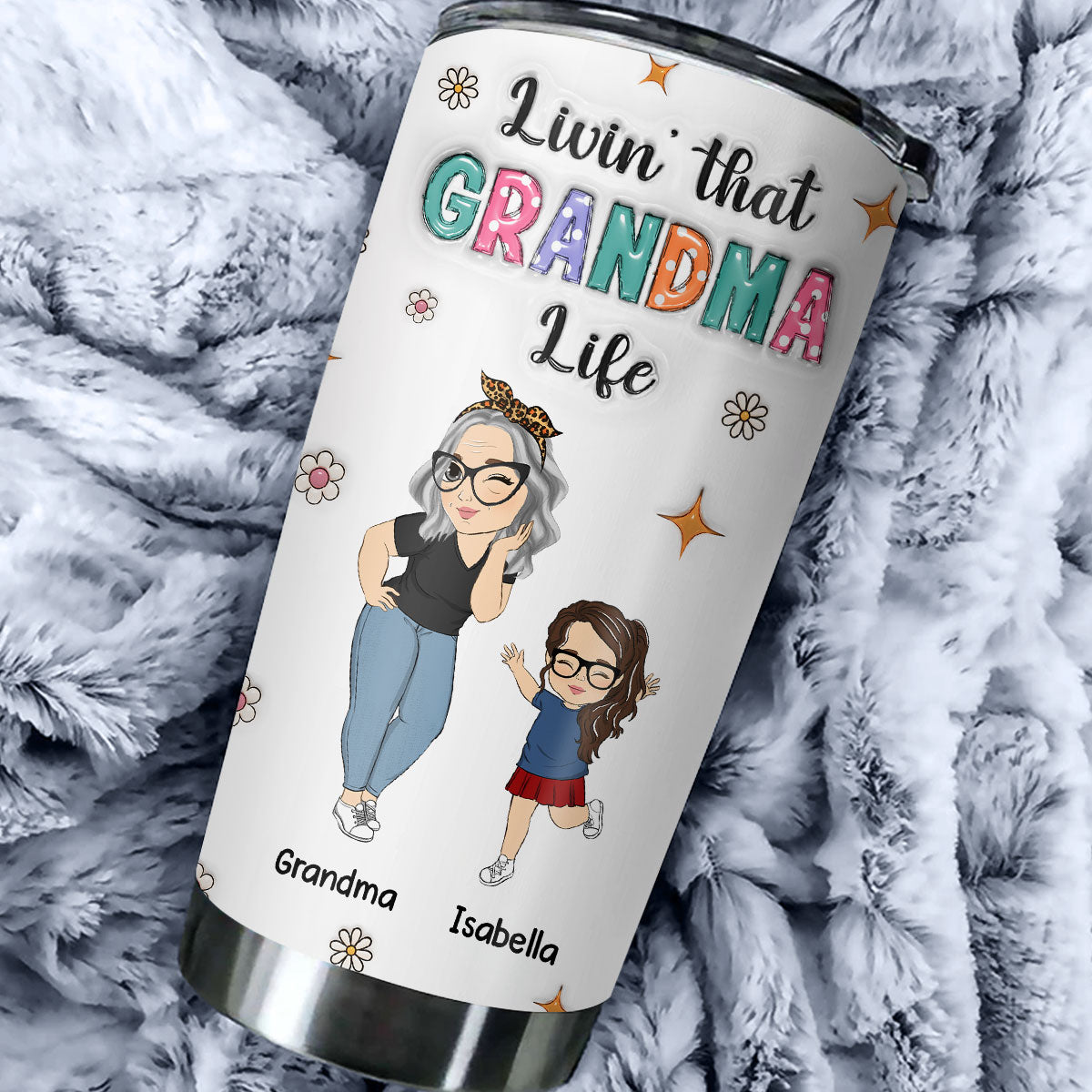Custom Mother's Day Birthday Gifts For Grandma • We Love You Mama - Personalized 3D Inflated Effect Tumbler