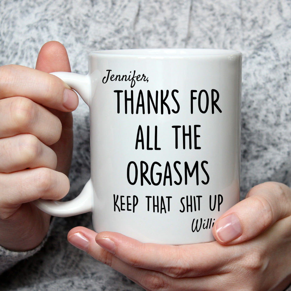 Custom Christmas & Birthday Keepsake Gift • Thanks For Every Wild Night - Personalized Coffee Mug