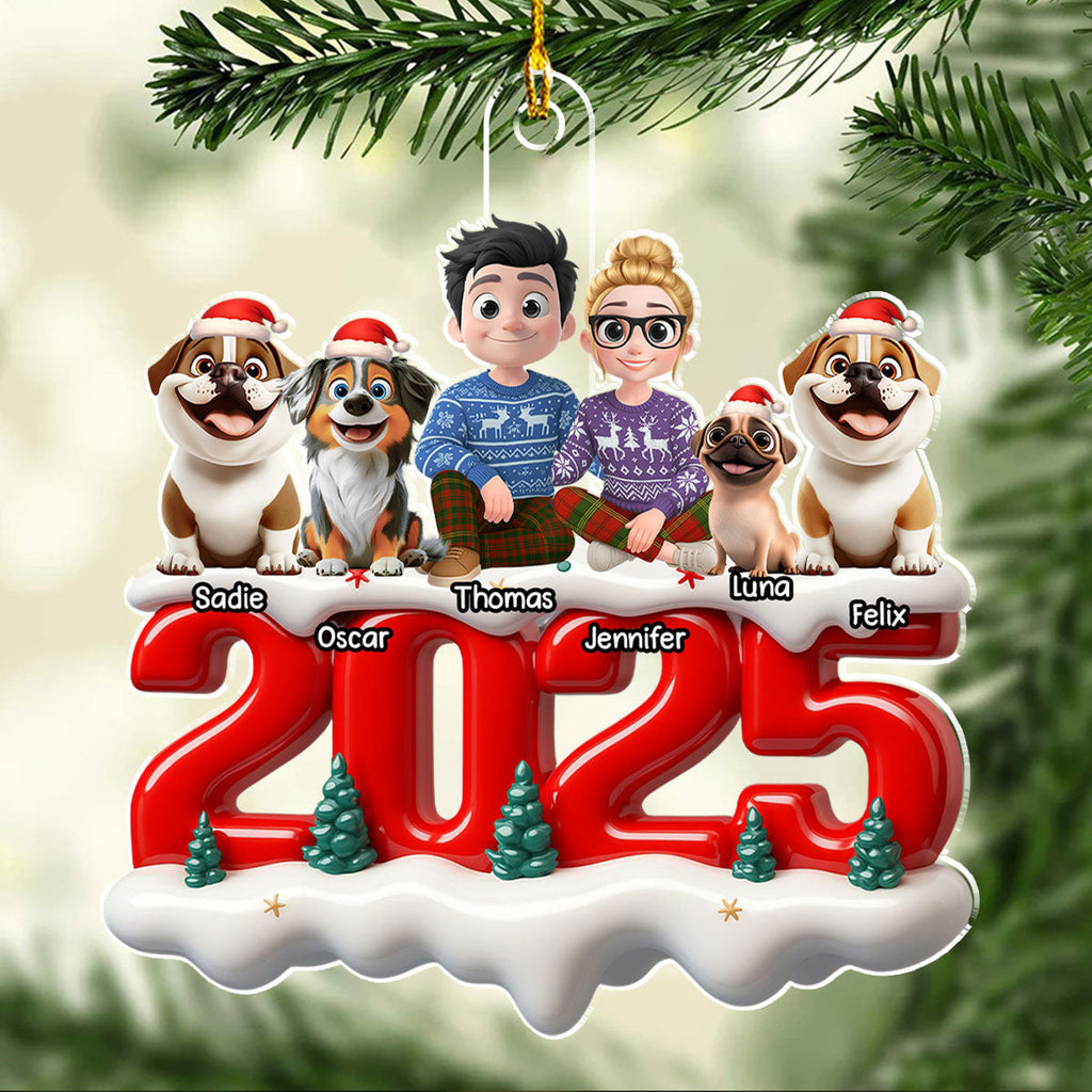 Custom Keepsake Christmas Ornament •  Together Forever Now - Personalized 3D Effect Acrylic Ornament