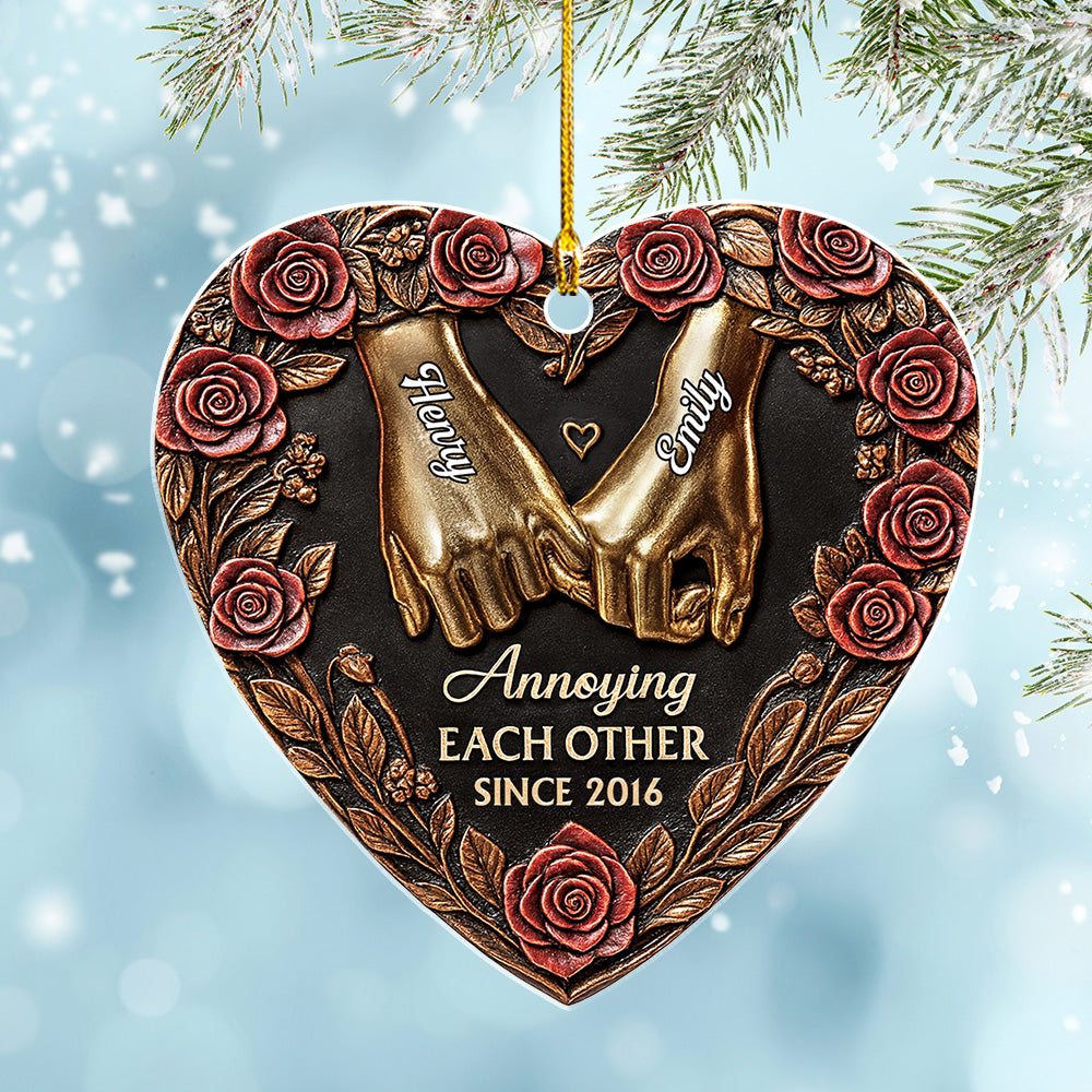 Custom Couple Christmas Ornament, Anniversary Gift •  Still In Love - Personalized Acrylic Ornament