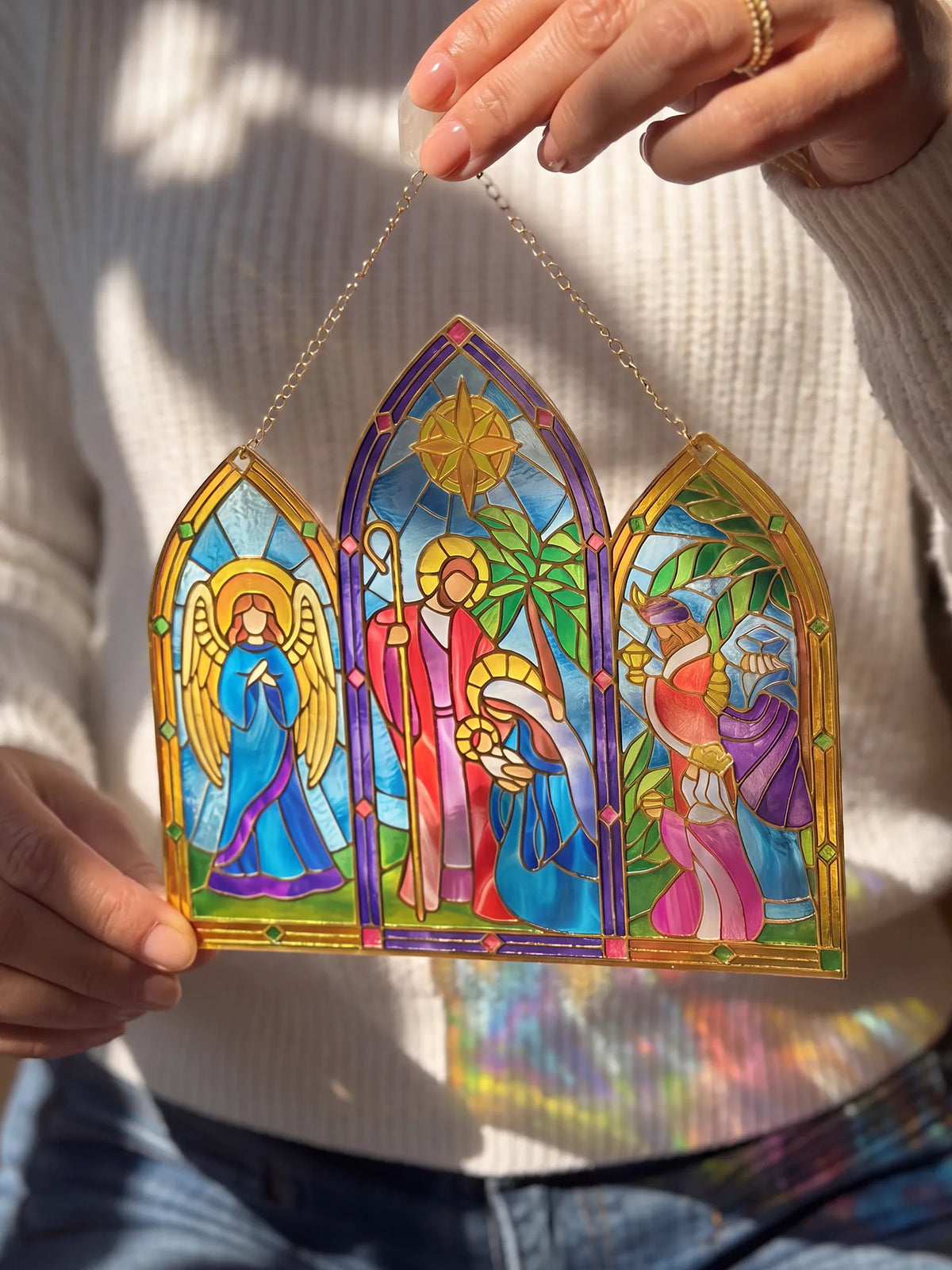Starlit Nativity Suncatcher