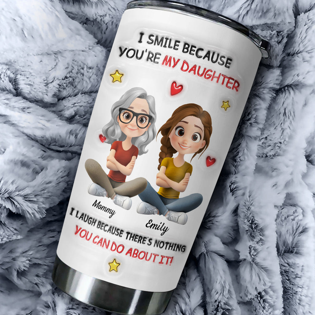 Custom Christmas Birthday Gifts For Daughter • My Daughter - Personalized 3D Inflated Effect Tumbler
