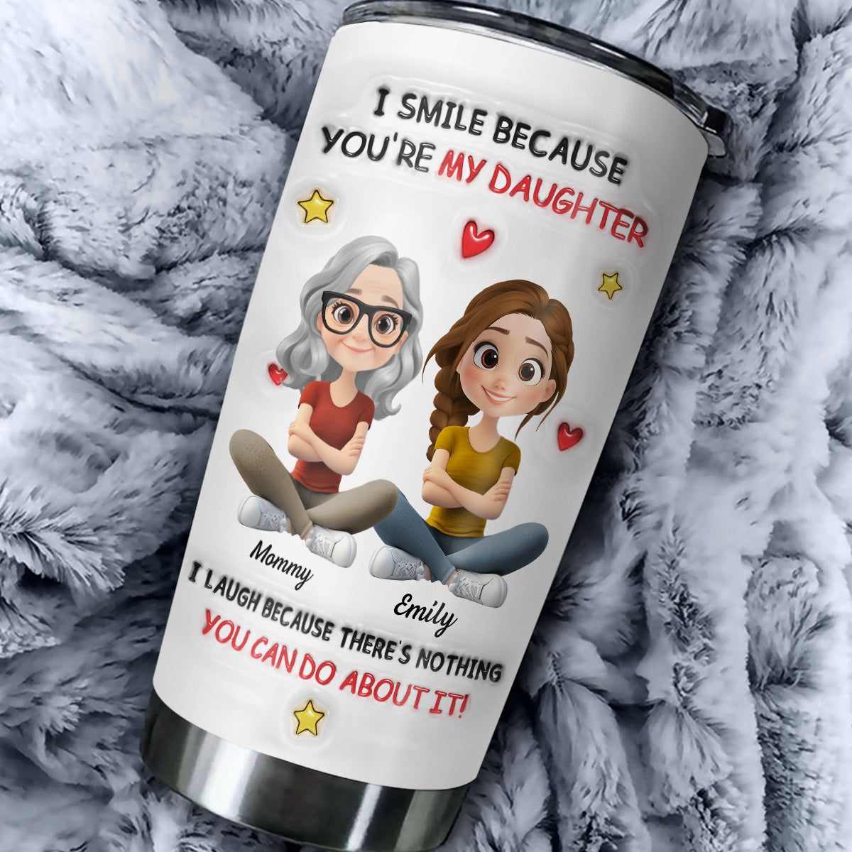 Custom Christmas Birthday Gifts For Daughter • My Daughter - Personalized 3D Inflated Effect Tumbler