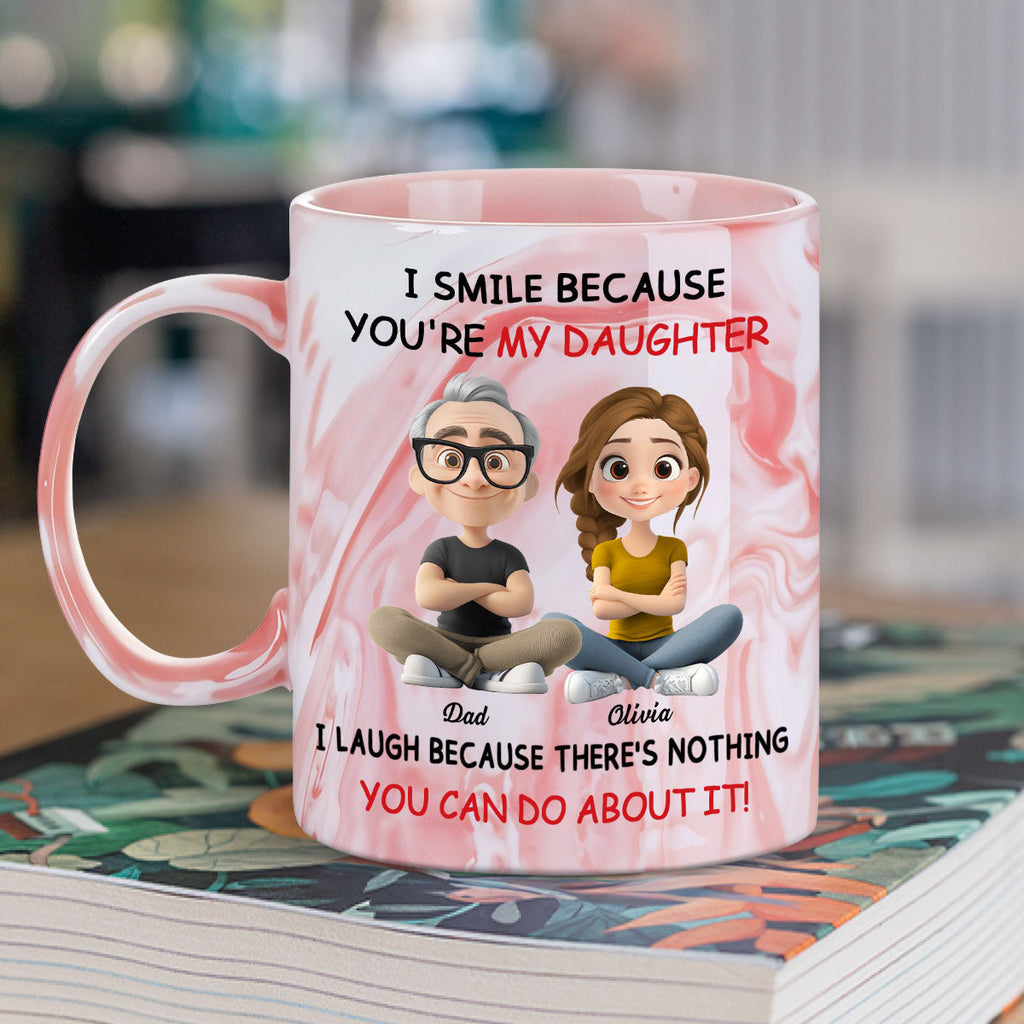 Custom Christmas & Birthday Gift for Daughter • My Daughter - Personalized Pink Marble Mug