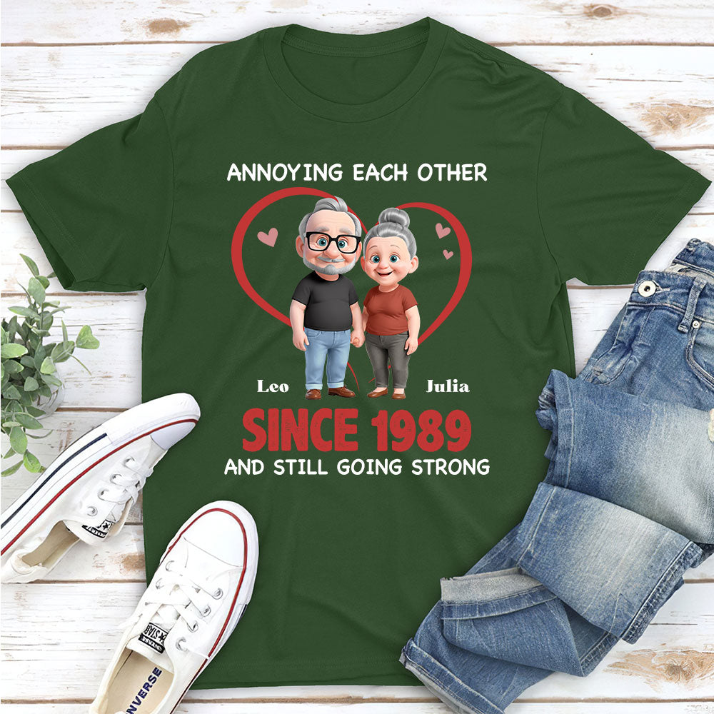 Custom Christmas Anniversary Keepsake Gifts For Husband • Together Forever Cartoon - Personalized Shirt