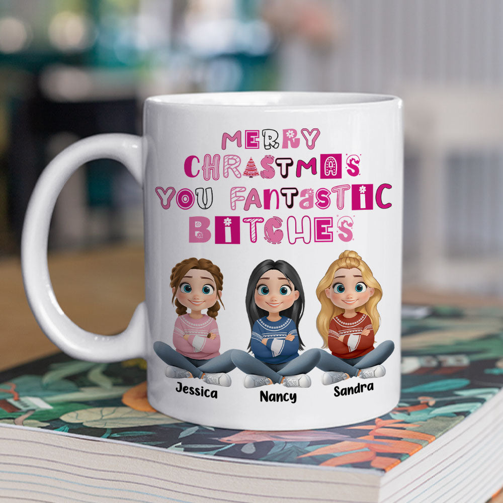 Custom Best Friend, Christmas & Birthday Friendship Keepsake Gift • Sassy Merry Christmas Bestie - Personalized Coffee Mug
