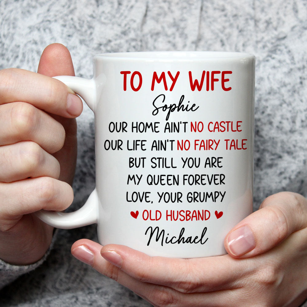 Custom Anniversary Keepsake Gifts For Couple • My Queen Forever - Personalized Coffee Mug