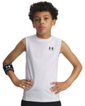 HeatGear® Boys' Sleeveless - White