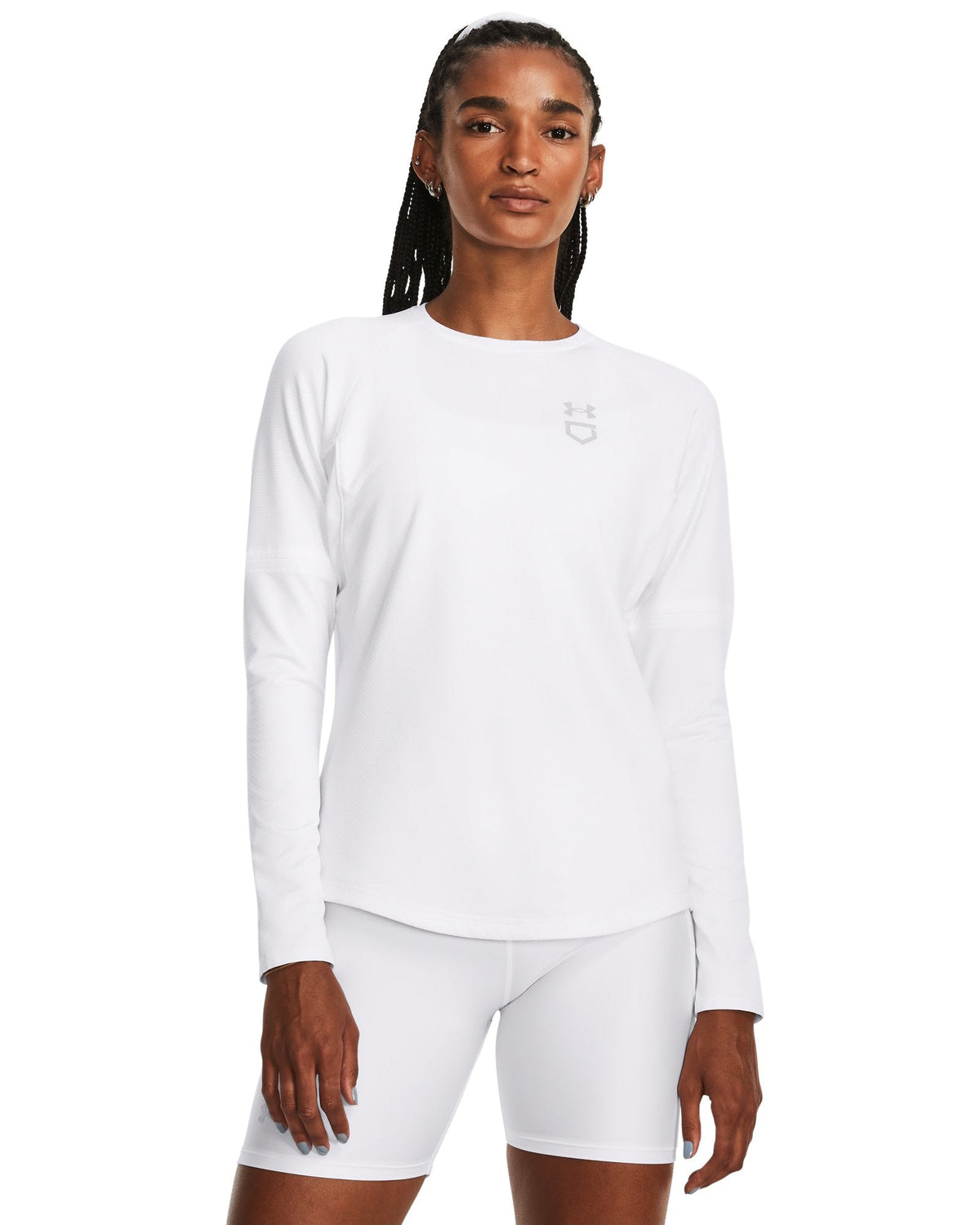 UA Utility Waffle Women's Crew - White