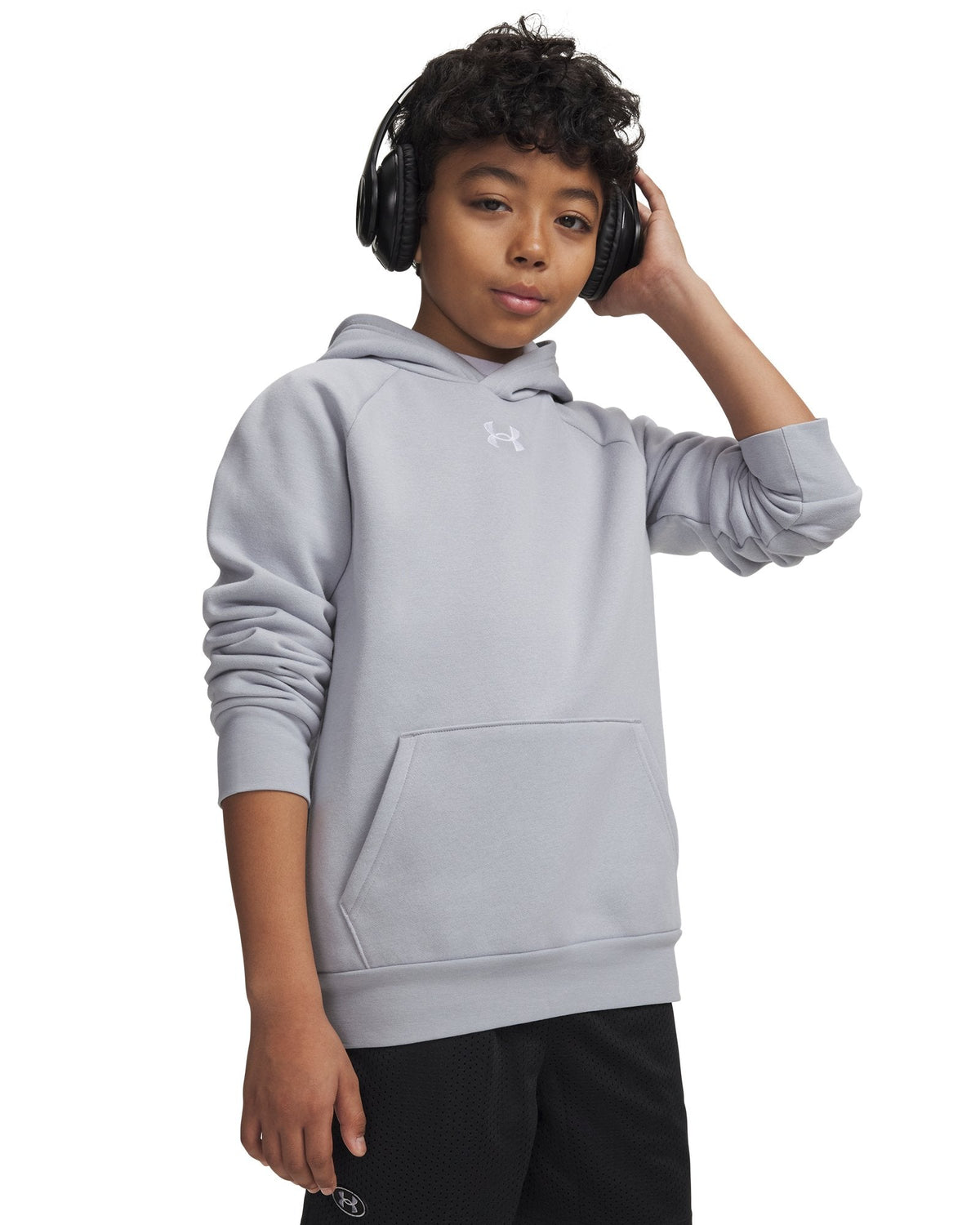 UA Rival Fleece Boys' Hoodie - Gray