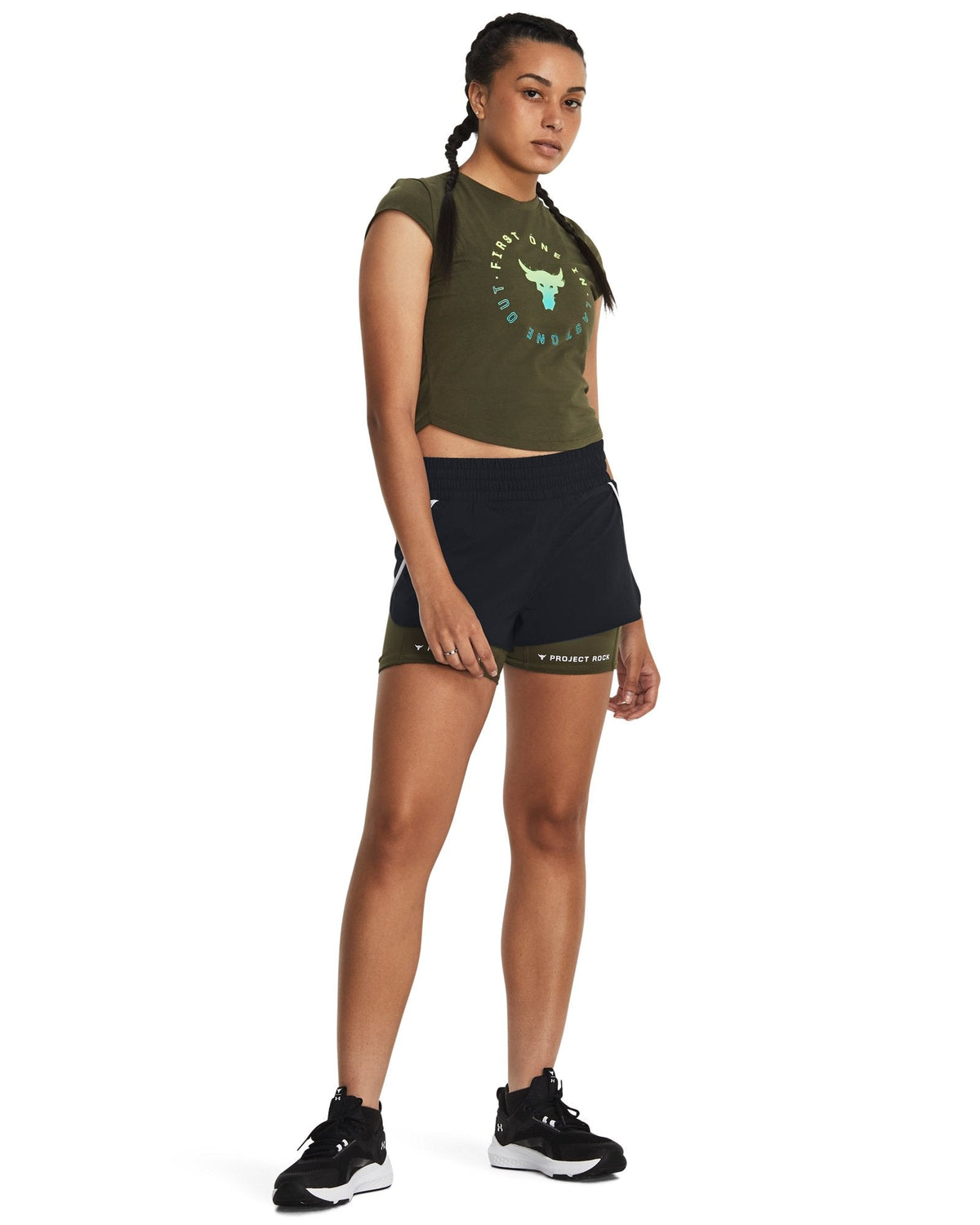Project Rock Night Shift Women's Cap T-Shirt - Green