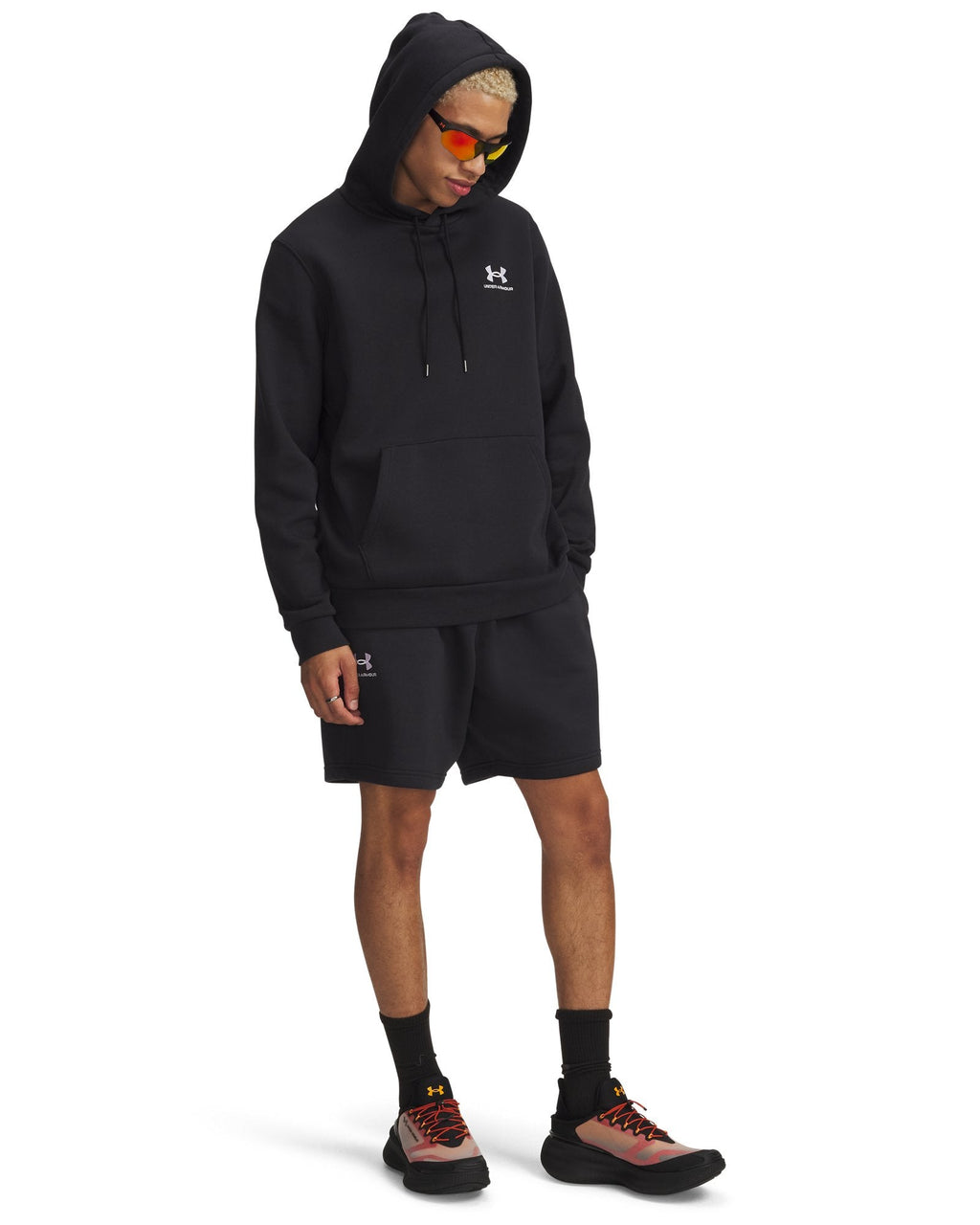 UA Icon Fleece Men's 7.75" Shorts - Black
