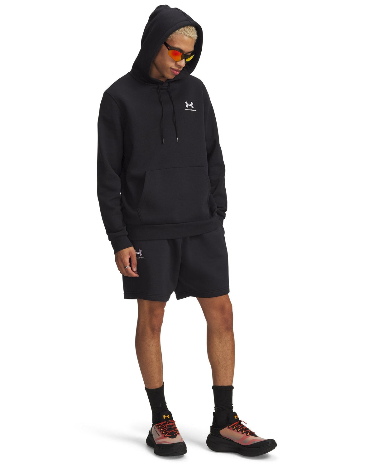 UA Icon Fleece Men's 7.75" Shorts - Black
