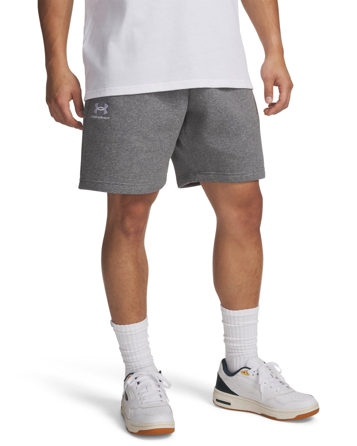 UA Icon Fleece Men's 7.75" Shorts - Gray