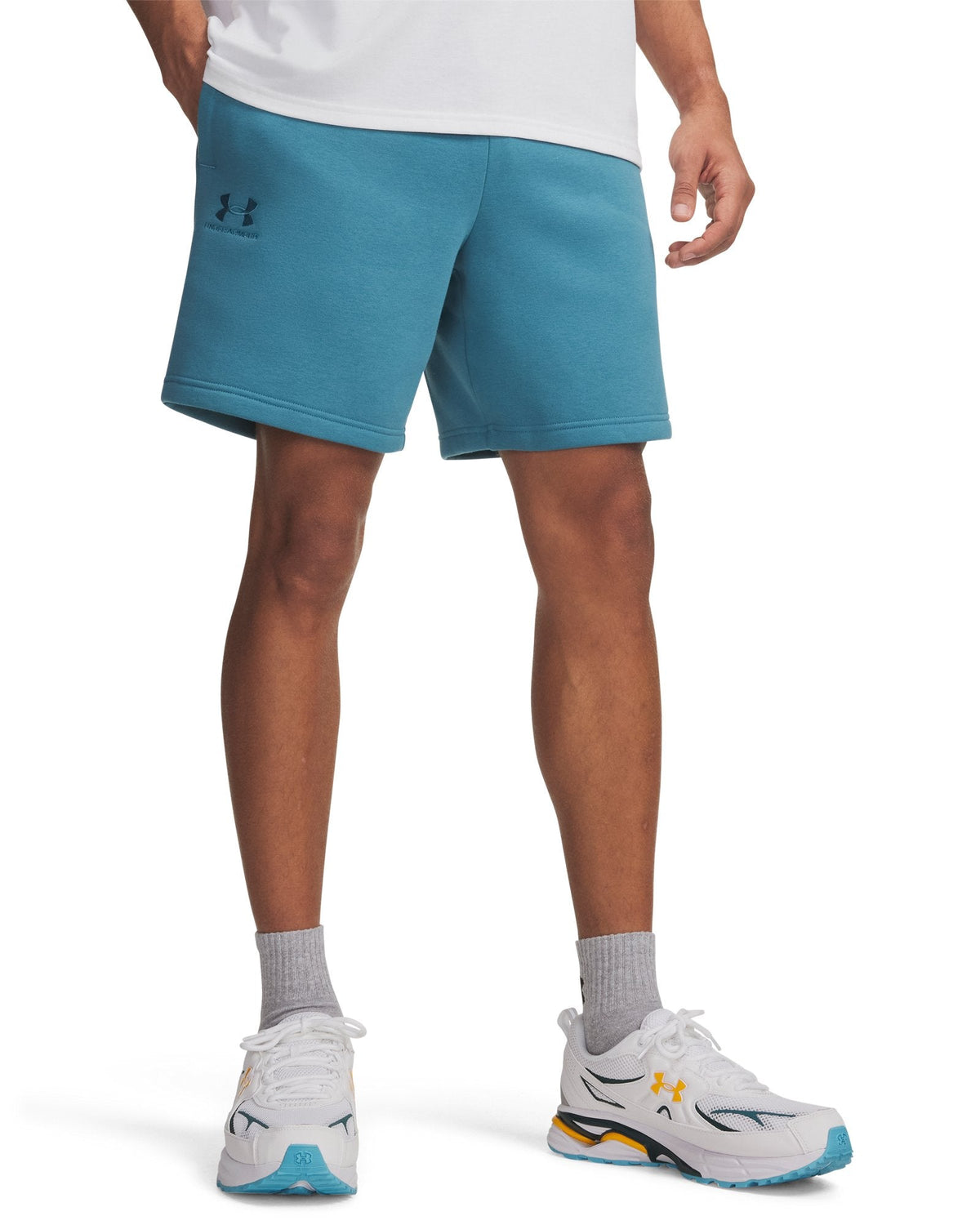 UA Icon Fleece Men's 7.75" Shorts - Blue