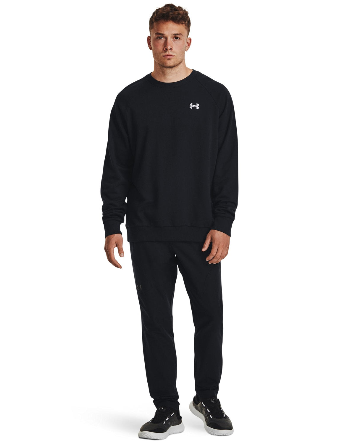 UA Rival Fleece Left Chest Men's Crew - Black
