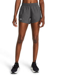 UA Fly-By Unlined Women's 3" Shorts - Gray
