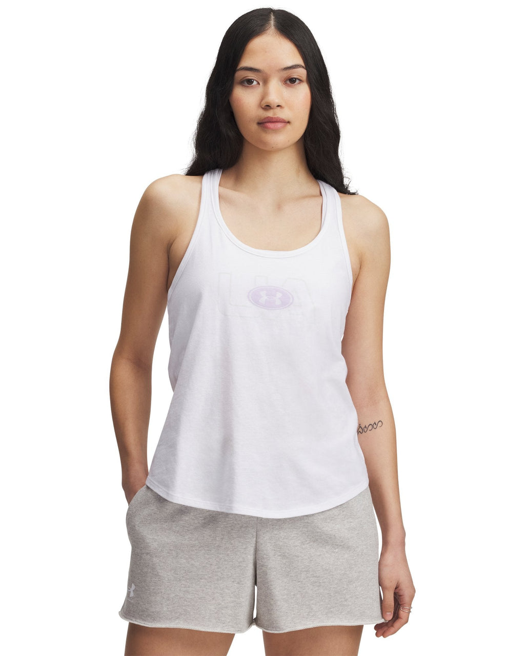 Women's UA Lockertag Wordmark Tank null - White