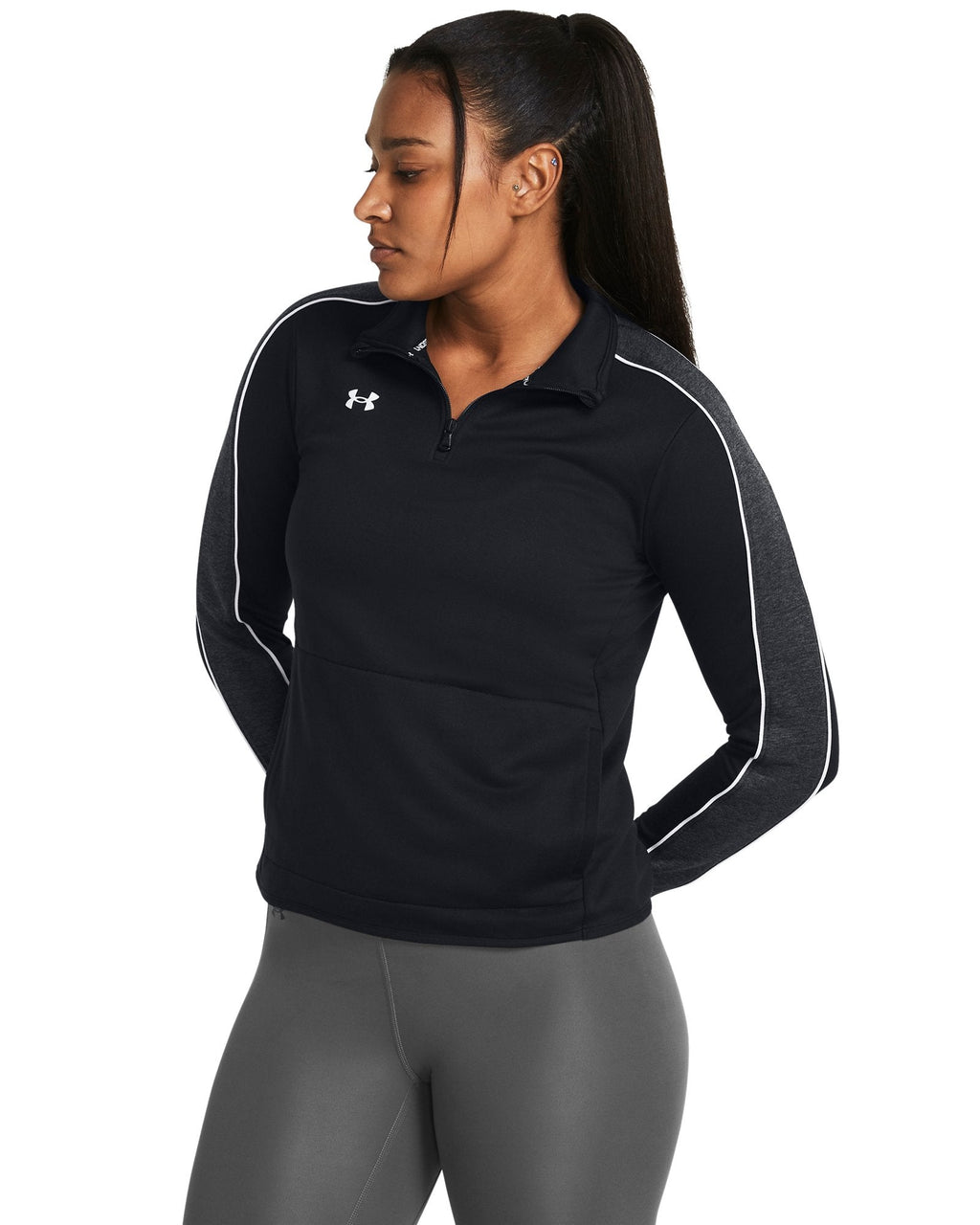 UA Command Women's Warm Up ¼ Zip - Black