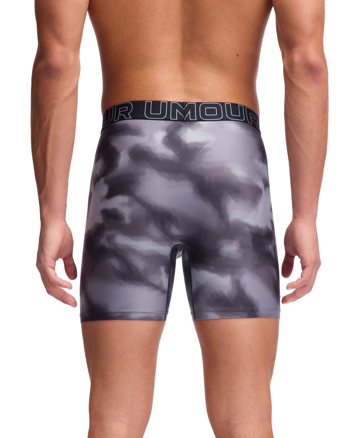 UA Performance Tech™ Mesh Printed Men's 6" Boxerjock® - Gray