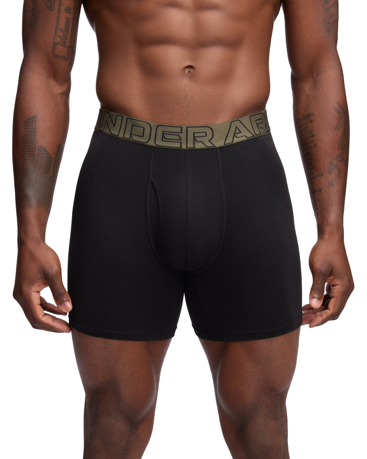 UA Performance Cotton Men's 6" 3-Pack Boxerjock® - Black