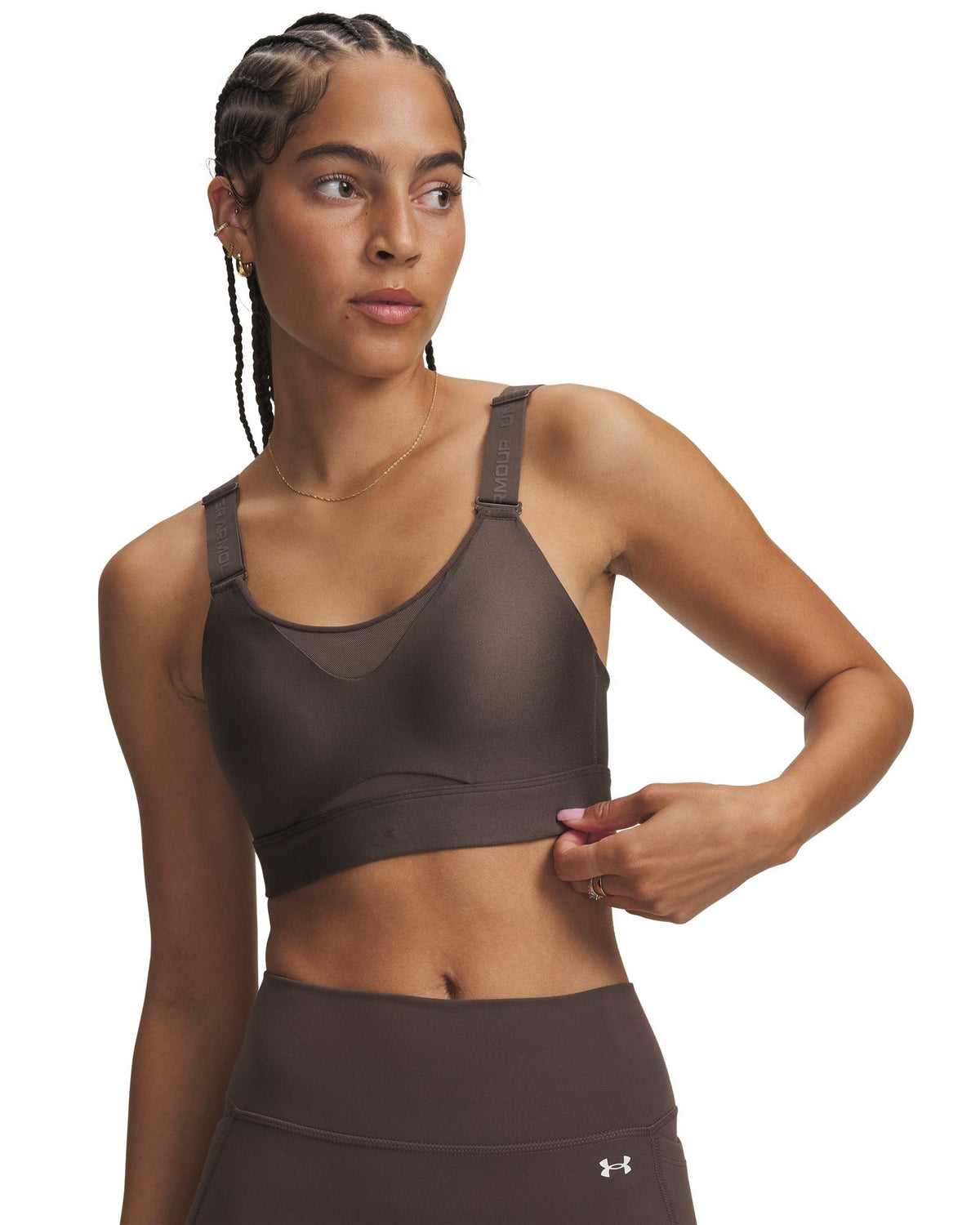 UA Infinity 2.0 High Women's Sports Bra - Brown