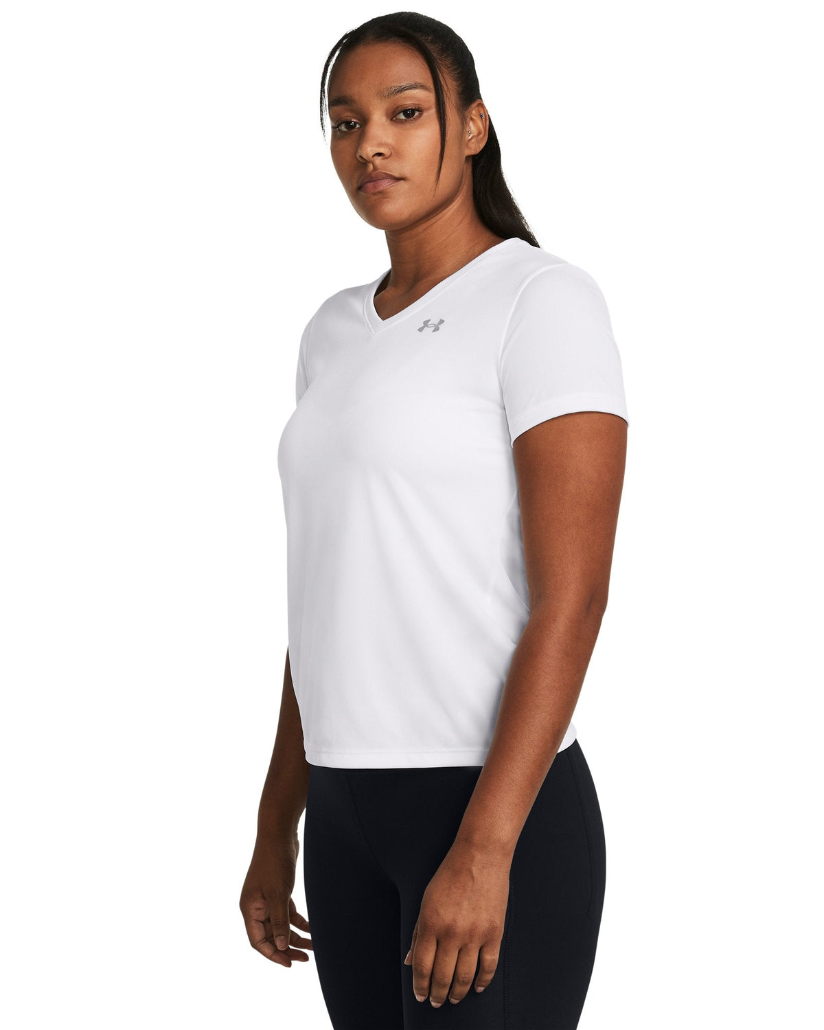 UA Tech™ Women's V-Neck Short Sleeve - White