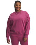 UA Rival Fleece Women's Oversized Crew - Red