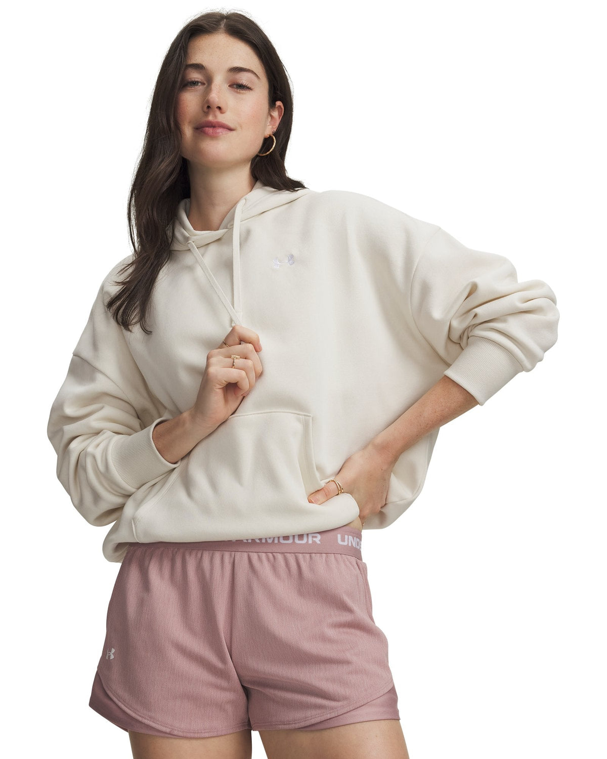 UA Rival Fleece Women's Oversized Hoodie - Brown
