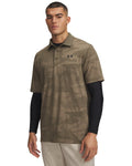 UA Playoff Camo Jacquard Men's Polo - Green