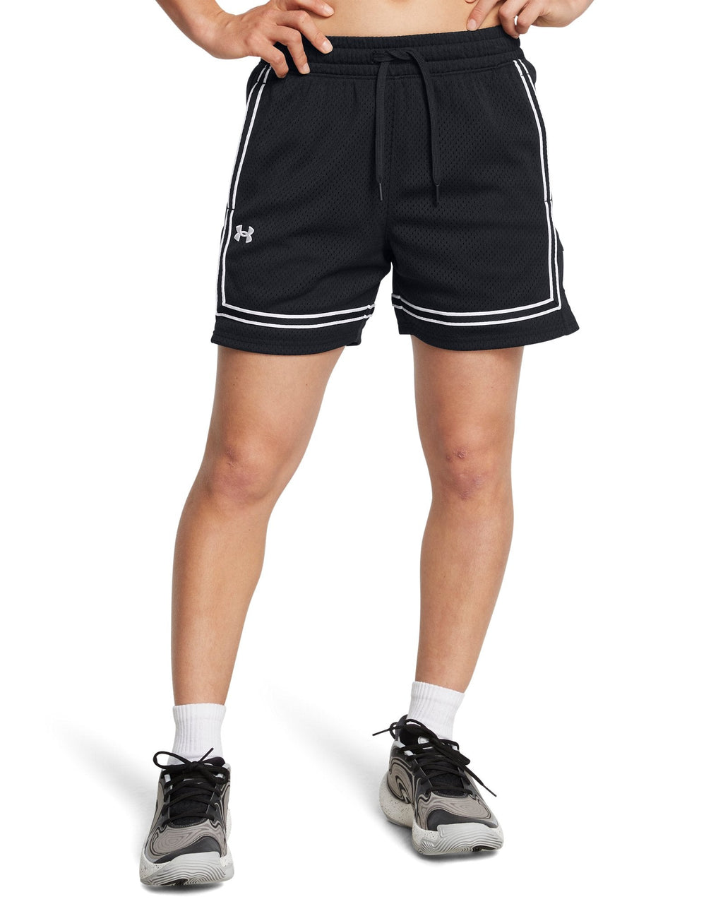 UA Zone Pro Mesh Women's 5" Shorts - Black
