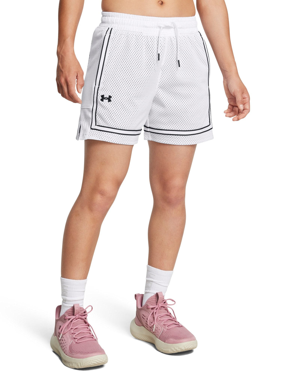 UA Zone Pro Mesh Women's 5" Shorts - White