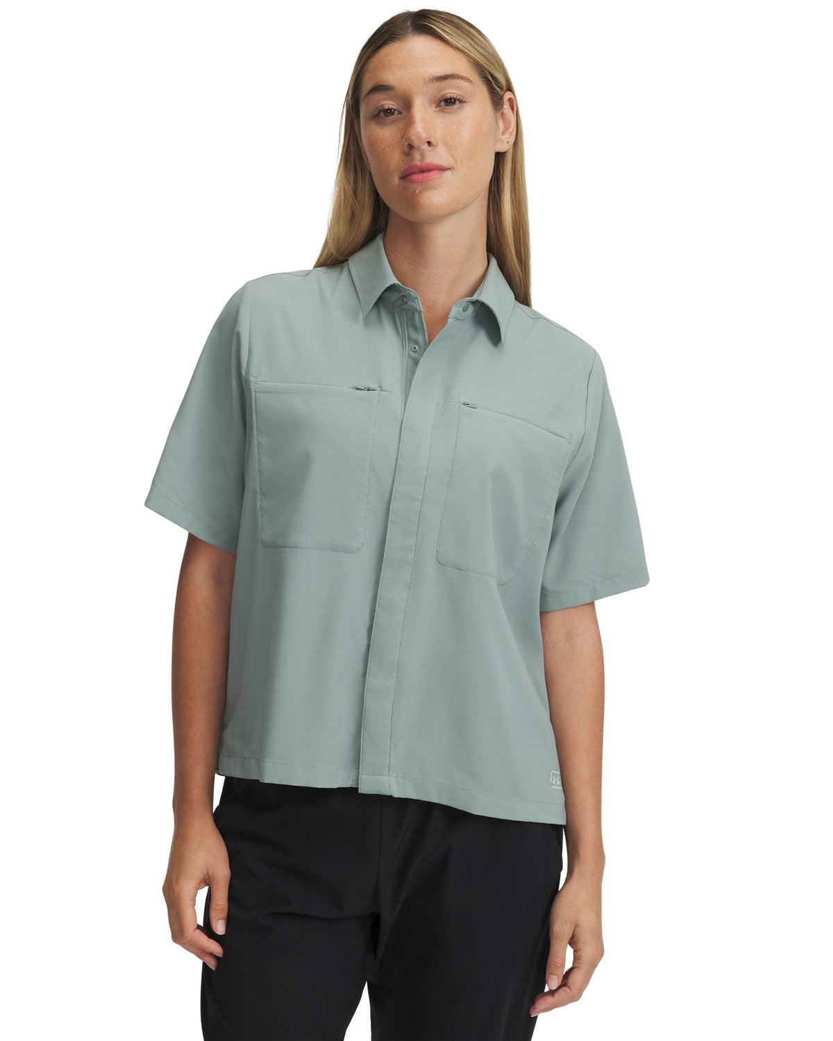 UA Fish Pro Hybrid Woven Women's Short Sleeve - Green