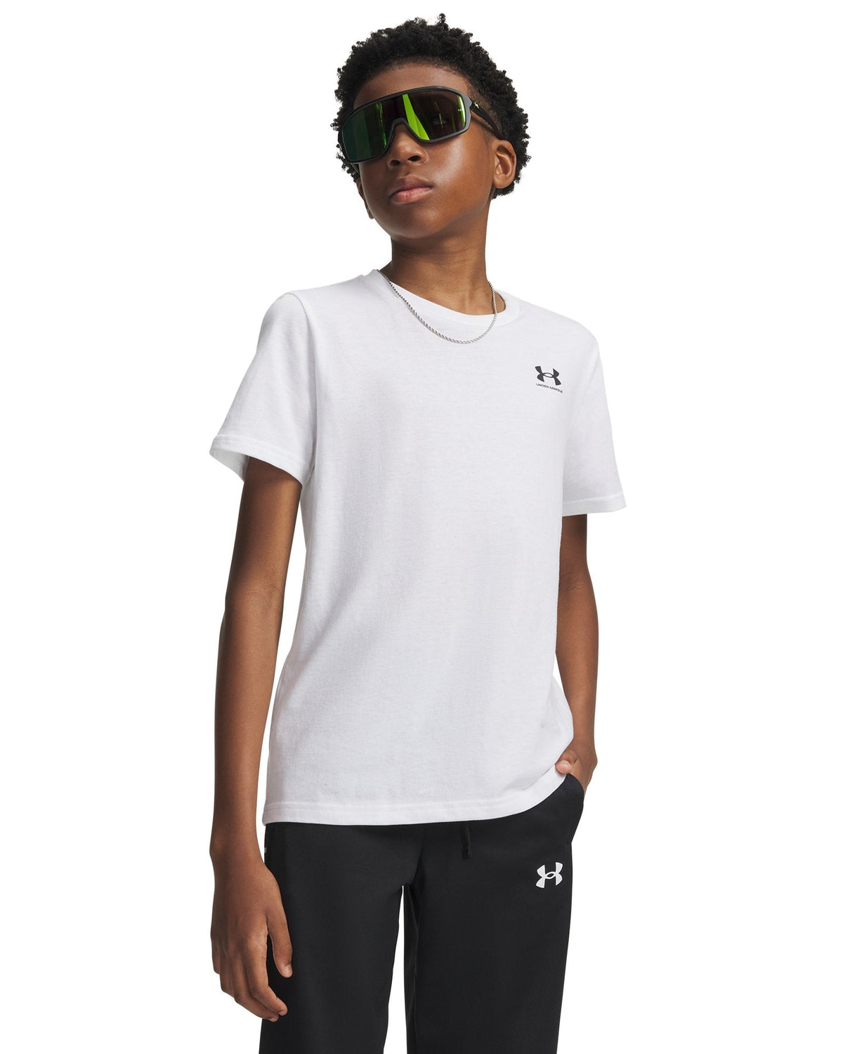 UA Sportstyle Boys' Short Sleeve - White
