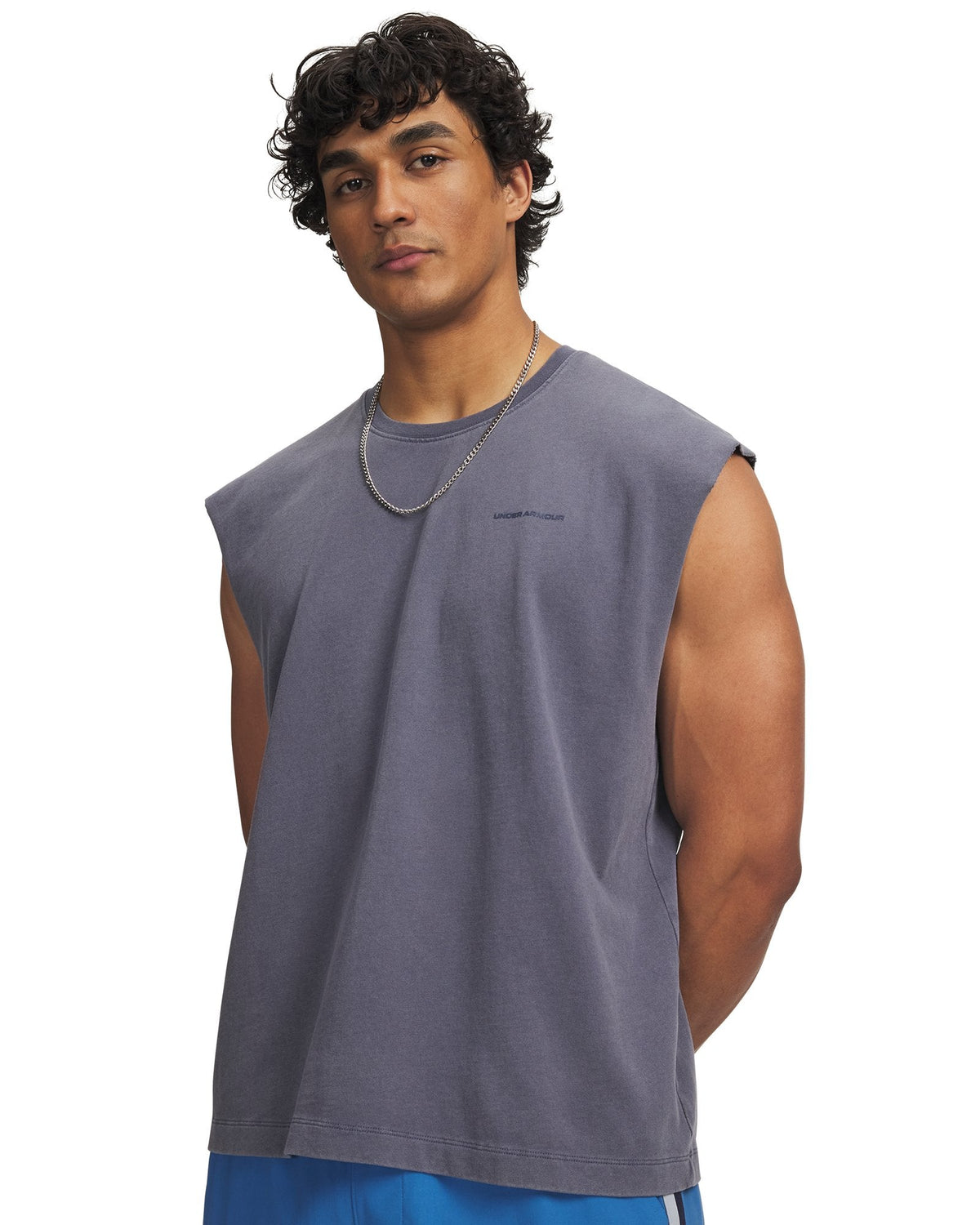 UA Icon Heavyweight Cotton Men's Tank - Gray
