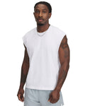 UA Icon Heavyweight Cotton Men's Tank - White