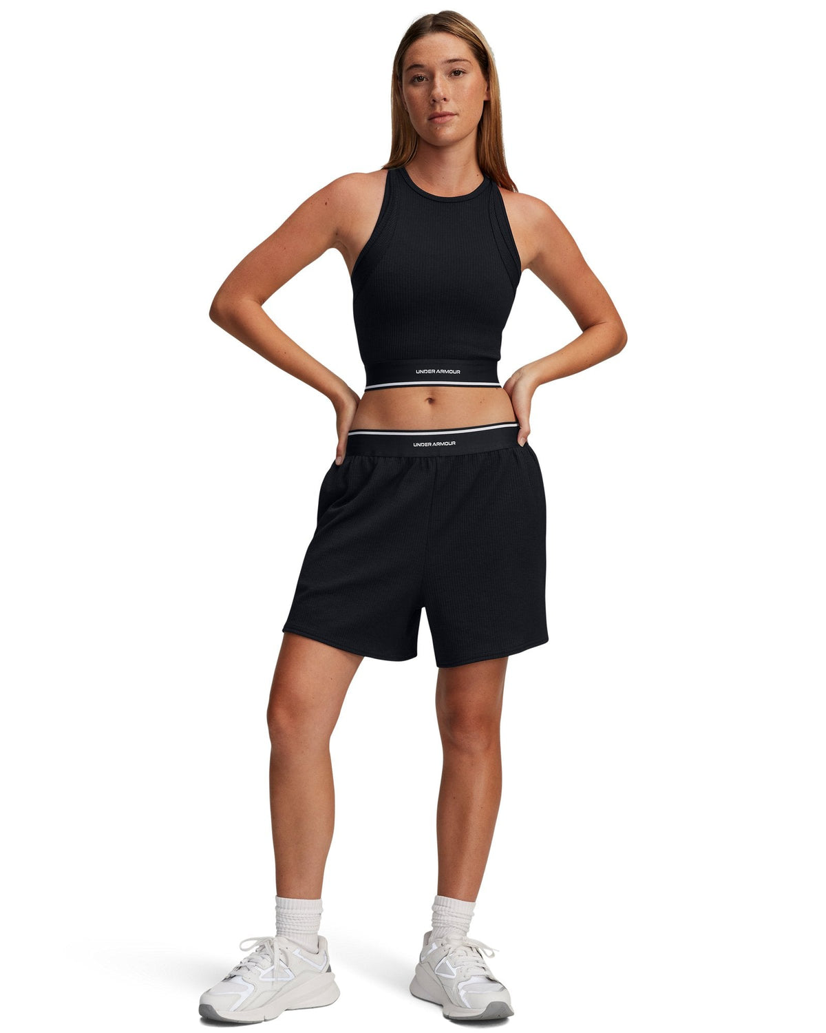 UA Meridian Rib Women's 4.5" Shorts - Black
