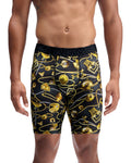 UA Performance Tech Mesh Graphic Men's 9" Boxerjock® - Black