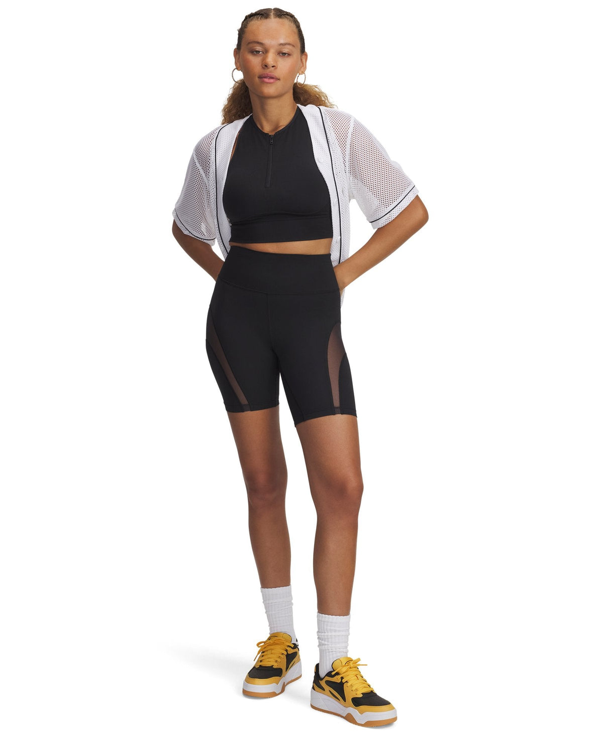 UA Meridian Mesh Women's 7" Shorts - Black