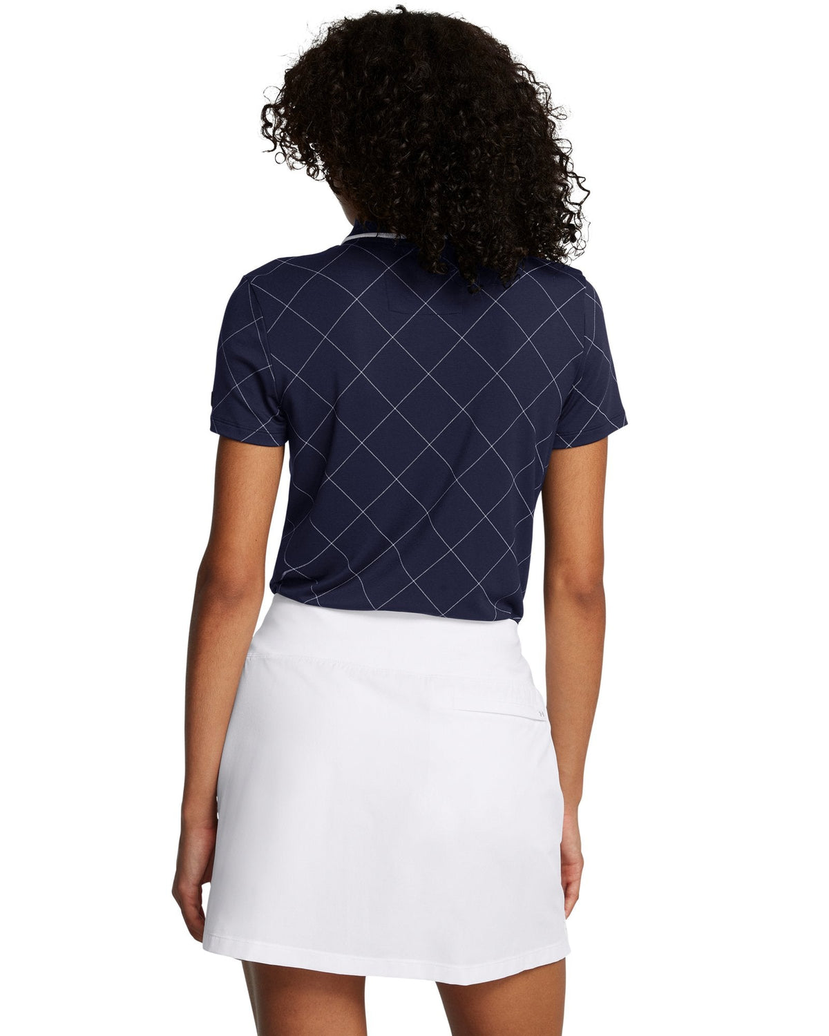 UA Premier Zip Windowpane Women's Polo - Navy