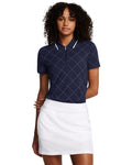 UA Premier Zip Windowpane Women's Polo - Navy