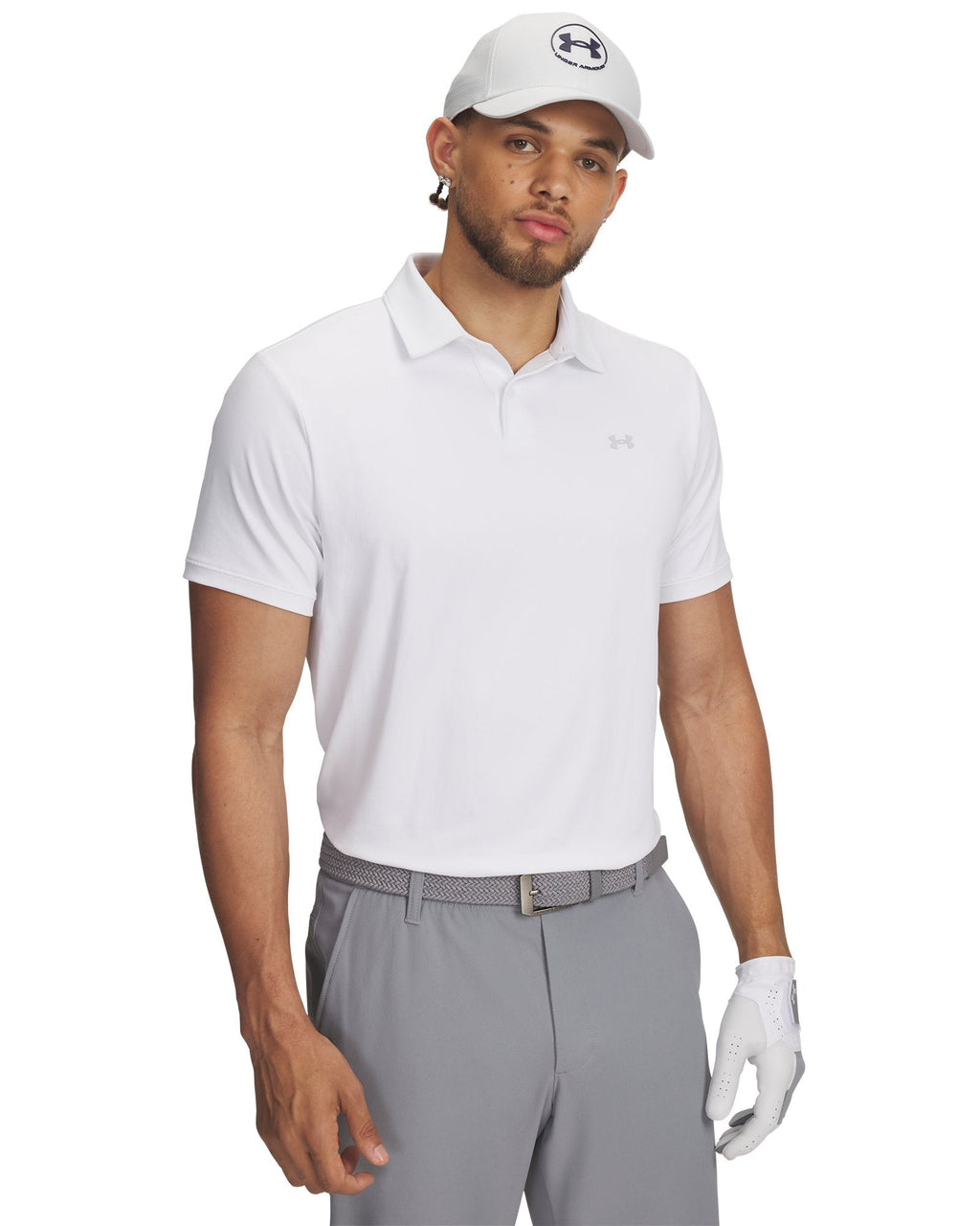 UA Drive Sport Pique Men's Polo - White