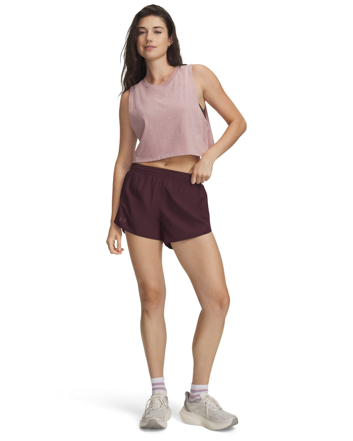 UA Mileage Heather Women's 3.5" Shorts - Red